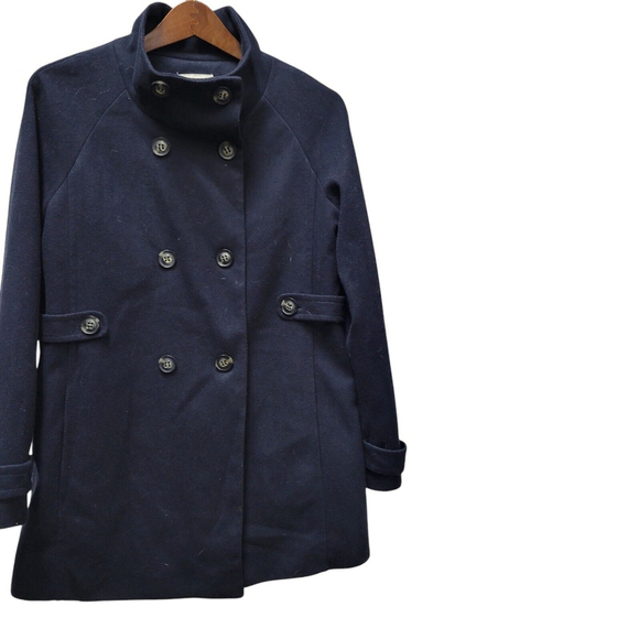 Forever 21 Double Breast Pea Coat Women's Medium Navy Pre-owned - Picture 5 of 11